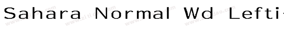 Sahara Normal Wd Lefti字体转换